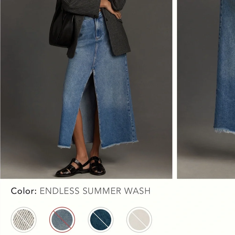 Anthro Denim Skirt - Picture 2 of 7
